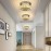 Modern Crystal Ceiling Light, 1pc - Golden or Silvery, Semi-Flush Mount Installation, for Switch Control, Ideal for Bedroom, Living Room, Dining Room, Bar - Includes Installation Hardware, Ceiling Light for Living Room