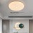 Modern Elegant Luxurious Feather-Shaped Round Acrylic Diamond Pattern Tri-Color Changing Ceiling Light with Easy Installation for Living Room, Bedroom, Study, Hallway, Bar - Product Does Not Include Switch Control