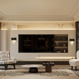 Modern Minimalist LED Three-Color Dimmable Wall Light for Bedroom, Study Room, Living Room, And Hallway, Featuring Crystal Decor.