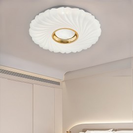 [Ceiling Light] Modern Elegant Minimalist Luxury Rotating Creative Black Golden Silvery Electroplated Acrylic High-Quality Aluminum Round Center Easy Installation Ceiling Light With Three-Color Dimming Suitable For Living Room Bedroom Study Hallway Bar Product Does Not Include Up And Down Switches, Ceiling Light For Living Room/Bedroom, Chandelier For Living Room, Lamp For Bedroom/Living Room/Home, Ceiling Lamps