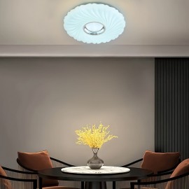 [Ceiling Light] Modern Elegant Minimalist Luxury Rotating Creative Black Golden Silvery Electroplated Acrylic High-Quality Aluminum Round Center Easy Installation Ceiling Light With Three-Color Dimming Suitable For Living Room Bedroom Study Hallway Bar Product Does Not Include Up And Down Switches, Ceiling Light For Living Room/Bedroom, Chandelier For Living Room, Lamp For Bedroom/Living Room/Home, Ceiling Lamps