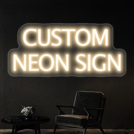 Custom Neon Sign, Personalized Text/Logo/Name/Number/Word, USB Dimmable RGB-Free Single-Color, Easy Installation Vinyl Wall Light