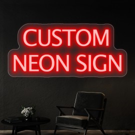 Custom Neon Sign, Personalized Text/Logo/Name/Number/Word, USB Dimmable RGB-Free Single-Color, Easy Installation Vinyl Wall Light