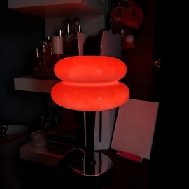 Elegant Murano Glass USB Table Lamp - Adjustable Brightness, Touch Control, Soft Glow for Cozy Atmosphere - Ideal for Bedside, Nightstand, Desk, Living Room, Bedroom & Home Office Decor - Available in White, Yellow, Orange