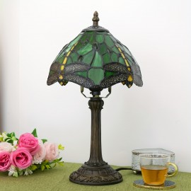 [1 Vintage Mosaic Glass Lamp] Vintage Handmade Mosaic Glass 1 Stained Glass Table Lamp | Office Home Living Room, Dining Room and Bedroom Decoration Lamps