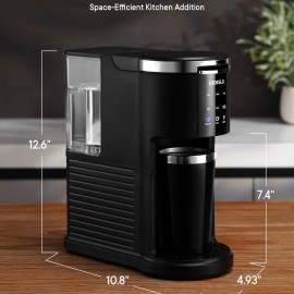 3 In 1 Single Serve Coffee Maker For K Cup Pods & Ground Coffee & Teas, 6 To 14oz Brew Sizes, With 40oz Removable Water Reservoir, Self-cleaning Function.