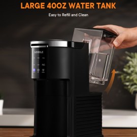 3 In 1 Single Serve Coffee Maker For K Cup Pods & Ground Coffee & Teas, 6 To 14oz Brew Sizes, With 40oz Removable Water Reservoir, Self-cleaning Function.