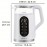 Tesslux Electric Kettle, 57.48oz/ 1500W Water Boiler Heater with Temperature Control, BPA-Free, 4 Preset Heating Programs, Glass Boiling Tea Maker, White, Camping Must Haves, Kitchen Accessories