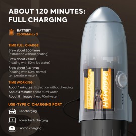 3-in-1 Portable Electric Espresso Machine Travel Coffee Maker For Camping Self-Heating Compatible With Ground Coffee & & NES Original Capsule Pods