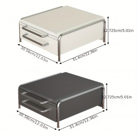 Large Capacity Coffee Pod Holder with Pull-Out Drawer - Sleek Carbon Steel, Ideal for Home, Office, or Café - Modern Design in Black/White, Perfect for Coffee Bar & Machine Storage, Coffee Bar Cabinet