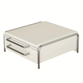 Large Capacity Coffee Pod Holder with Pull-Out Drawer - Sleek Carbon Steel, Ideal for Home, Office, or Café - Modern Design in Black/White, Perfect for Coffee Bar & Machine Storage, Coffee Bar Cabinet