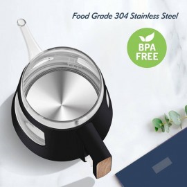 40.58oz Small Rice Cooker & Tea Kettle Combo - Compact Multi-Functional Appliance with Digital Display, One-Touch Operation, Battery-Powered (Non- 9V) for Boiling Water, Cooking Rice, Soup, Oatmeal - Ideal for Small Kitchens, Dorms, RVs