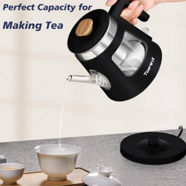 40.58oz Small Rice Cooker & Tea Kettle Combo - Compact Multi-Functional Appliance with Digital Display, One-Touch Operation, Battery-Powered (Non- 9V) for Boiling Water, Cooking Rice, Soup, Oatmeal - Ideal for Small Kitchens, Dorms, RVs