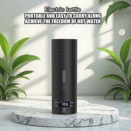 US, 120V 16.9oz Travel hot water cup | modern hot water cup | durable hot water cup, can quickly heat to boiling, used to brew coffee and tea, and comes with a storage bag and cleaning brush. It is suitable for travel, office, and home use, Christmas