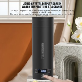 US, 120V 16.9oz Travel hot water cup | modern hot water cup | durable hot water cup, can quickly heat to boiling, used to brew coffee and tea, and comes with a storage bag and cleaning brush. It is suitable for travel, office, and home use, Christmas