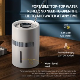 2-in-1 Humidifier, Mist-Free Evaporative Humidifier, Silent, White, 1.06gal Tank, Quiet Operation, Suitable for Office Bedroom , Home Humidifier, Bedroom Humidifier, Office Humidifier, Sleek Humidifier, Modern Humidifier, Efficient Purification