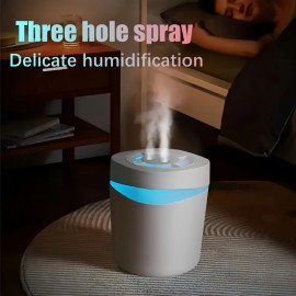 Large Capacity Humidifier with Three Nozzles, Heavy Mist Silent Operation, Equipped with 3 Spray Nozzles And USB Connection, Suitable for Study Rooms, Bedrooms, Rooms, And Offices, Featuring a Color-Changing Light, Humidifier For Room, Air Humidifier, Essential Oil Diffuser, Aroma Diffuser For Home, Vaporizer, Essential Oil Diffuser For Home, Room Humidifier, Aroma Humidifier, Diffuser Device, Diffuser For Essential Oils, Essential Oil Humidifier, Air Freshener Home, Room Decor, Scent