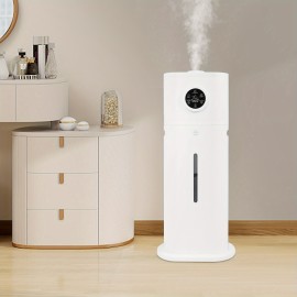 Large-capacity mist humidifier, smart humidifier, equipped with smart humidity control function (45-95%), adjustable cold mist/ warm mist and three mist levels, meeting the needs of different seasons and preferences, ideal for bedrooms, living rooms,