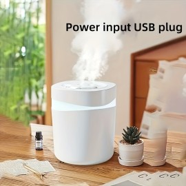 USB-Powered 4L/1.06 Gallon Large Capacity Humidifier with 3 Spray Ports - Silent Operation, Multi-Speed Adjustable Mist Output, 300-499ml/h Humidification, Ideal For Summer Cooling & Fragrance Diffusion, Humidifier For Home, Modern Humidifier