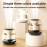 USB powered color transparent humidifier with continuous and intermittent spray, seven color night light, silent mist, easy to add water, suitable for living room, bedroom, office, living room accessories | decorative humidifier | USB power supply mo