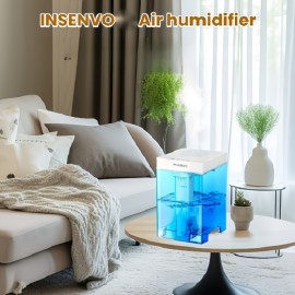 A Must-Have for Stylish Homes This Autumn, The Blue 7.5-Liter Humidifier Comes with Three Adjustable Modes And an Automatic Shut-Off Timer, Suitable for Placement in The Living Room, Bedroom, Office, Apartment, Or on Top of a Flower Pot.