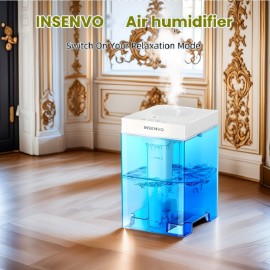 A Must-Have for Stylish Homes This Autumn, The Blue 7.5-Liter Humidifier Comes with Three Adjustable Modes And an Automatic Shut-Off Timer, Suitable for Placement in The Living Room, Bedroom, Office, Apartment, Or on Top of a Flower Pot.