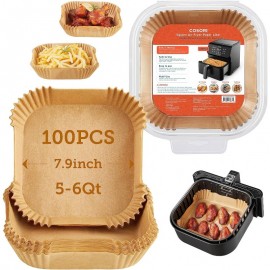 Air Fryer 2.1 Qt, 4 - in - 1 Small Airfryer, Bake, Roast, Reheat Air Fryer Liners, PCS Square Disposable Paper Liners, Air Fryer Liner, Double Air Fryer Cover, Air Fryer Small, Air Fryer Tray, Air Fryer Oven Large, Kitchen Appliance, Home Cooking