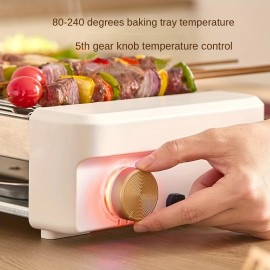 4-in-1 Multi-functional Sausage Grill, With Three-hand Dish And Silicone Oil Brush, Silicone Grill Holder, Non-stick Pan, Countertop, Adjustable Temperature, Detachable Panel, Easy To Clean, Suitable For Kitchens And Dormitories