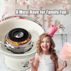 Hiboku Candy Machine, Electric Home Candy Maker, Suitable for Kids, Birthdays, Parties, Comes with a Sugar Scoop, White Color.