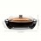 Plus Long Professional Non-stick Copper Electric Frying Pan with Extended Deep Dish, Tempered Glass Breathable Lid, Upgraded Thermostat Control, 16