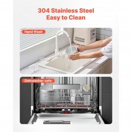 1 Quart Automatic Ice Cream Maker with Built-in Compressor No Pre-freezing