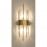 Modern light luxury crystal long tube LED bulb style wall lamp, two colors suitable for different scenarios, villa, living room, dining room, bedside lamp, living room background wall, wall creative and simple electric wall lamp