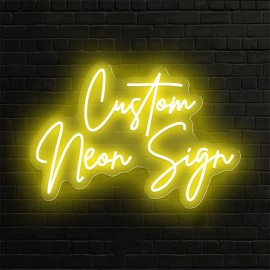 Custom Double Row Double Font Neon, Personalized Text LED Neon, USB Powered, Wall Hanging, Dimmable, Plastic Material, Switch Control, No Battery Required