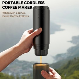 Portable Capsule Coffee Machine, Fully Automatic Espresso Capsule Coffee Machine, Electric Extraction Espresso Machine, Suitable For Portable Travel, Outdoor Car And Office. Portable Coffee Machine Capsule, Coffee Powder Dual-purpose Machine.