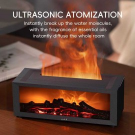 New Simulated Fireplace Flame Humidifier with Colorful Lights, Timer, Quiet Diffuser for Aromatherapy, 7-Color Flame Humidifier, Aroma Diffuser, Essential Oil Diffuser, 2 Color Options,  Stylish Diffuser, Decorative Humidifier, Quiet Operation