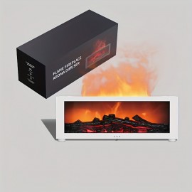 New Simulated Fireplace Flame Humidifier with Colorful Lights, Timer, Quiet Diffuser for Aromatherapy, 7-Color Flame Humidifier, Aroma Diffuser, Essential Oil Diffuser, 2 Color Options,  Stylish Diffuser, Decorative Humidifier, Quiet Operation