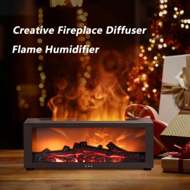 New Simulated Fireplace Flame Humidifier with Colorful Lights, Timer, Quiet Diffuser for Aromatherapy, 7-Color Flame Humidifier, Aroma Diffuser, Essential Oil Diffuser, 2 Color Options,  Stylish Diffuser, Decorative Humidifier, Quiet Operation