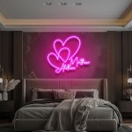 Personalized Neon Light, Heart-Shaped Neon Pattern, USB-Powered Decorative Wall Lamp for Bedroom, Party, Wedding, Birthday, and Romantic Holiday Ambiance
