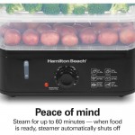 3-Tier Food Steamer & Rice Cooker Combo - 9.5 Quart Large Capacity Multi-Layer Steamer with Auto Shut-Off, Stackable Bowls, Dishwasher Parts, Healthy Quick Cooker for Vegetables, Seafood, Rice, Dumplings (Black)